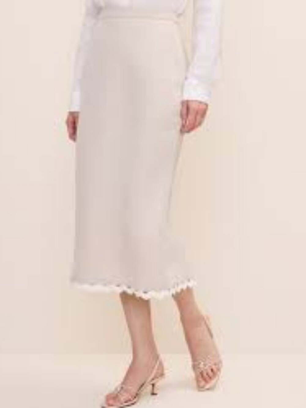Ann Taylor Ric Rac Midi Skirt in Linen Blend